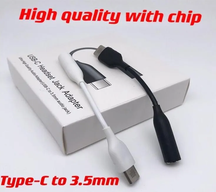 Type-C USB-C mannelijk naar 3,5 mm oortelefoonkabels Adapter AUX of vrouwelijke aansluiting voor Samsung note 10 20 plus met chip5215345