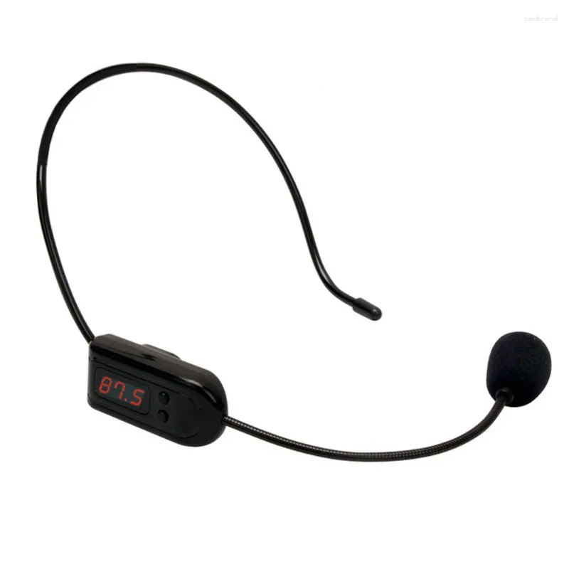 Microphones Portable FM sans fil Microphone casque mégaphone Radio micro pour haut-parleur/enseignement/guide touristique/promotion des ventes/réunions