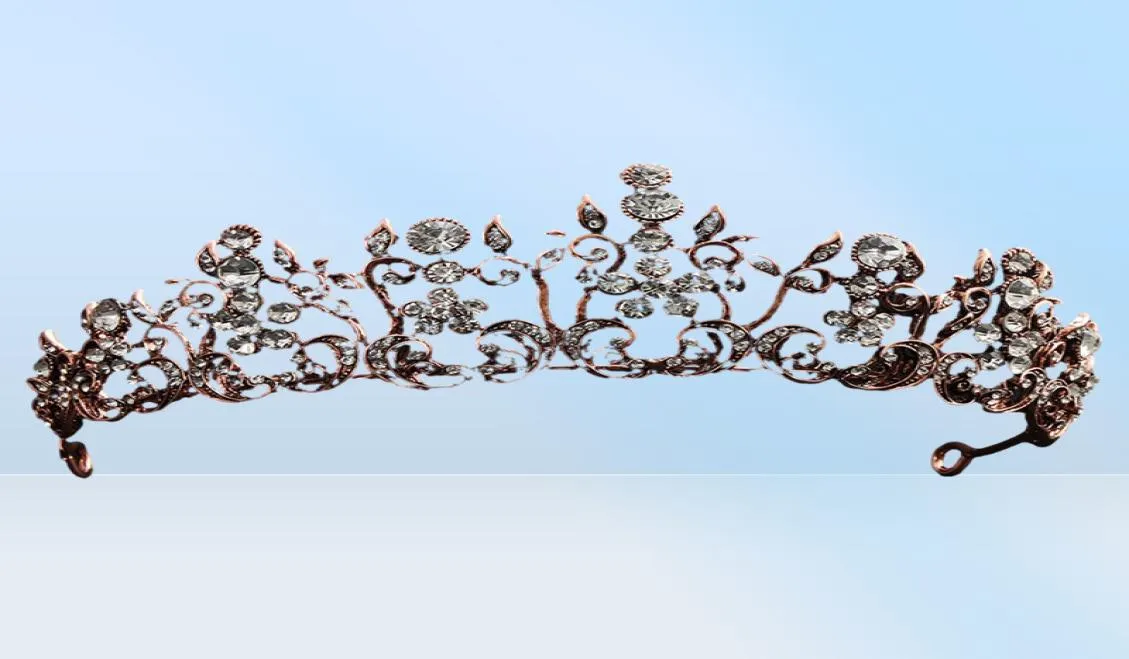 2018 nieuwste strass bruine tiara's en kronen bruiloft hoofdaccessoires Bride039s tiara mode bruidshoofddeksels JCI0773595986