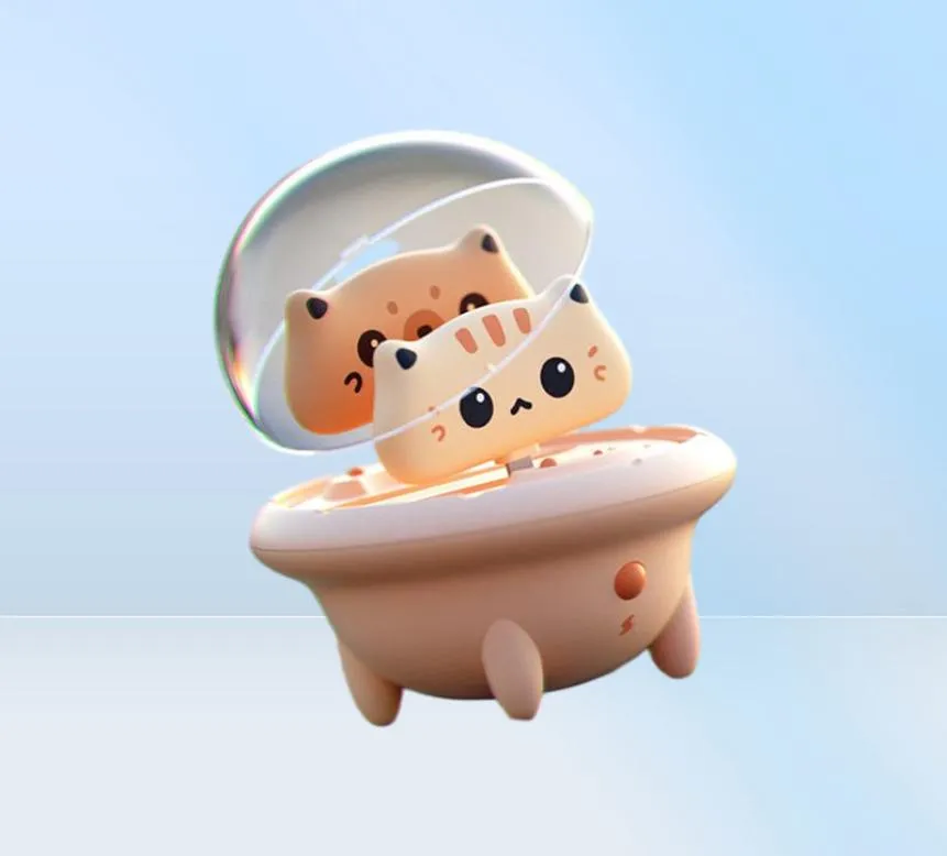 Cell Phone Repairing Tools Mini 2 In 1 Power Bank Cute Cat Portable Powerbank With LED Night Light Small External TypeC Charger4969721