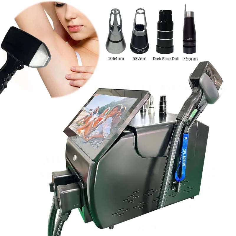 2000w forte potência 808nm laser de diodo picossegundo 2 em 1 remoção de pelos e remoção de tatuagem pico segunda máquina a laser