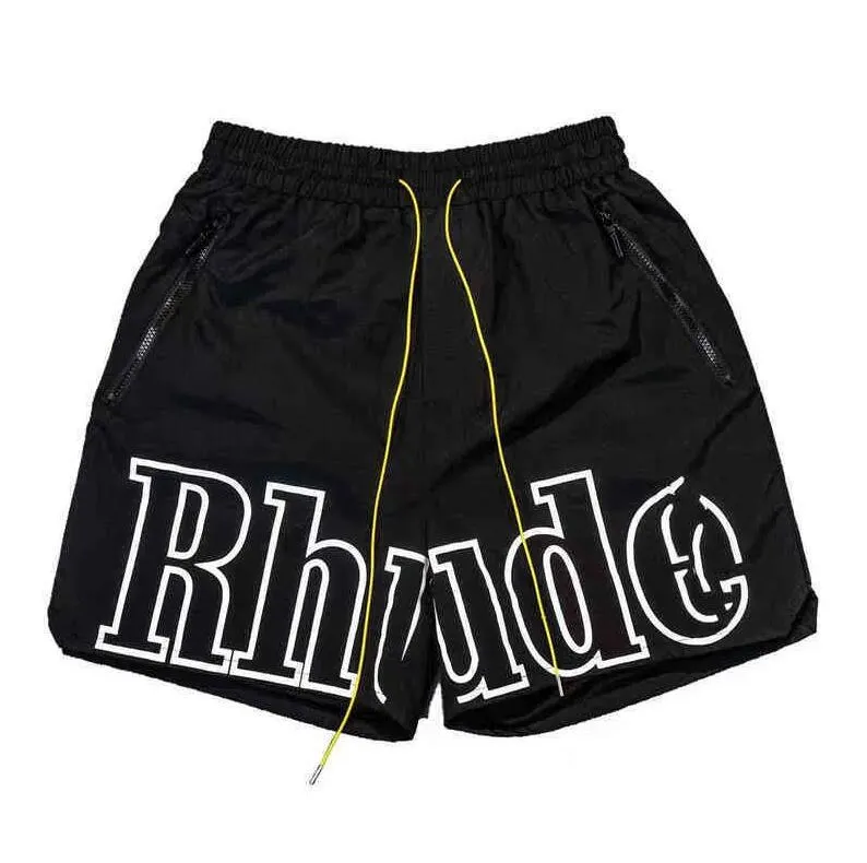 23ss New Rhude Shorts 50 Colors High Quality Men Women Designers Summer Fashion Quick Drying Streetwear Beach Sportswear Mens Shortstraight