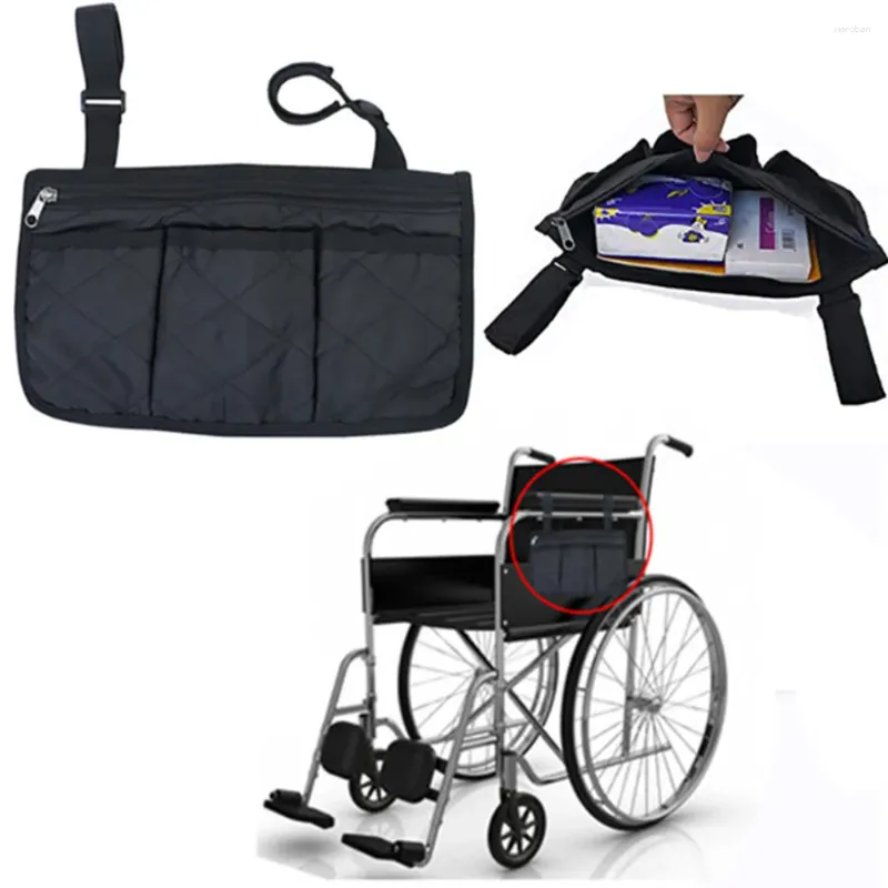ポケット付きの保管バッグサイドアームレスト耐水性車椅子バッグポーチ