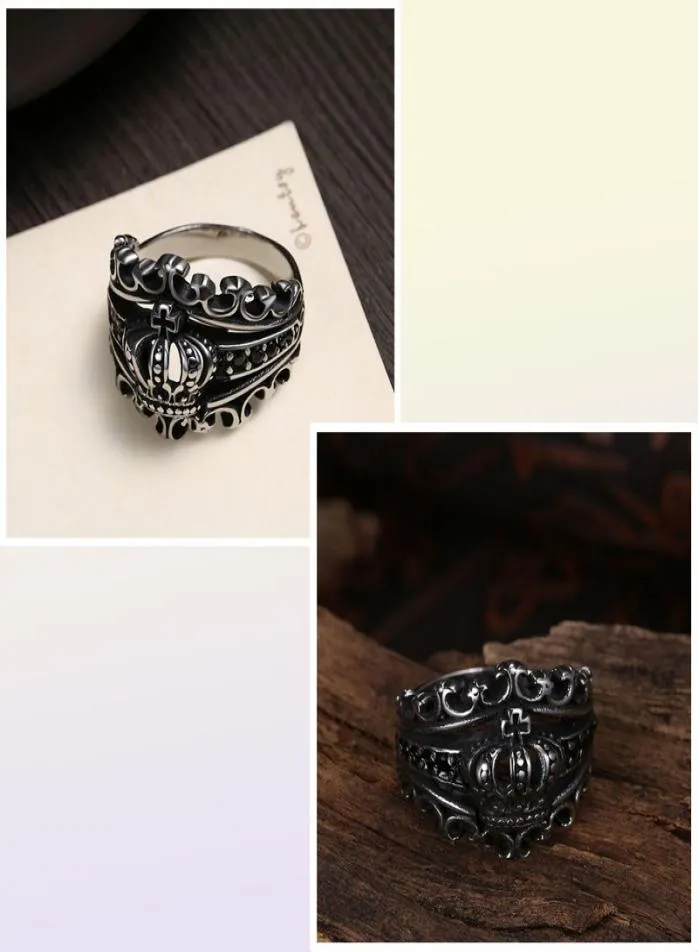GOMAYA мужские кольца с короной, новое модное кольцо, горячая распродажа, черные королевские кольца с королевской короной, рыцарем Флер де Лис, кольца с виноградной лозой для мужчин GMYR2606786881