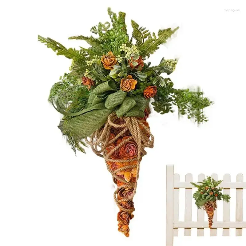 Fleurs décoratives carotte pâques pendentif décoration artificielle printemps décor à la maison décorations de vacances réutilisables pour magasin de fête