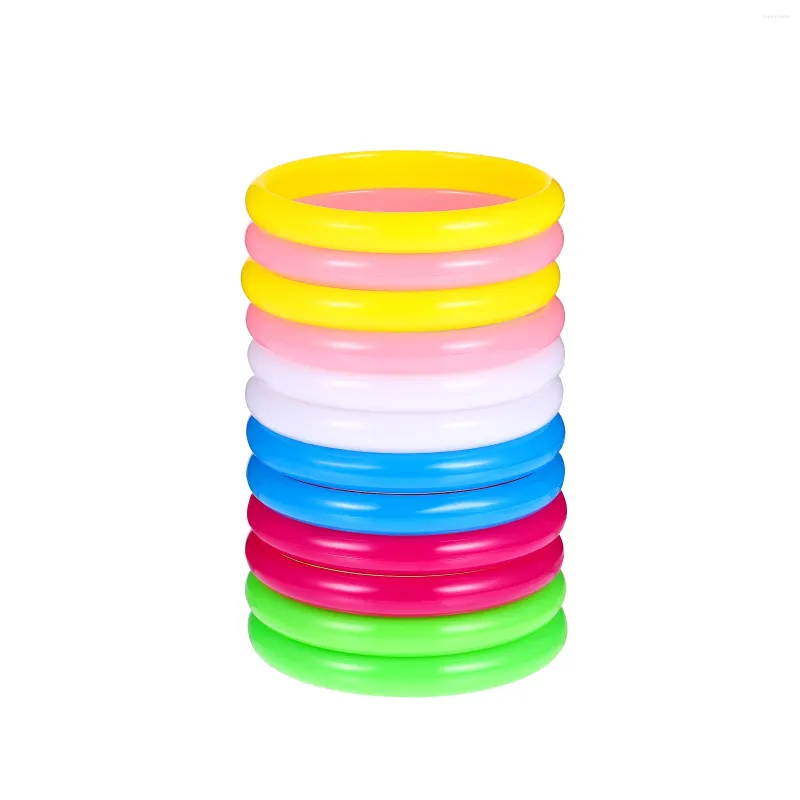 Bedelarmbanden 12 stuks Bangle Snoep Kleuren Hars Polsbandjes voor kinderen Geschenken Verjaardagsfeestje Gunsten Kindersieraden