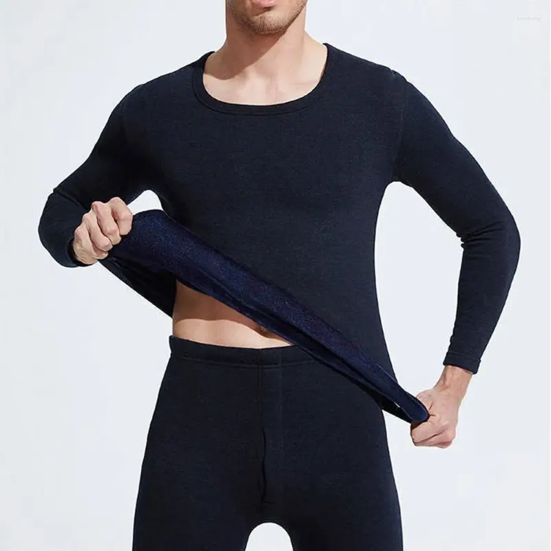 Men's Thermal Underwear Winter Fleece Lined Ultra Soft Top Bottom Long Johns Set For Men