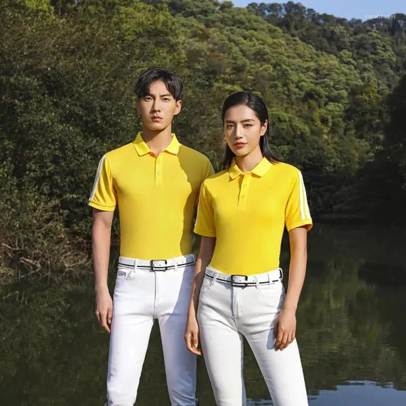 Erkek Polos Unisex Hızlı Kuru Polo T-Shirt Özel Baskı veya Nakış Logosu Spor Gömlek Açık Binicilik Yürüyüş Nefes Alabaç Kafa Tops