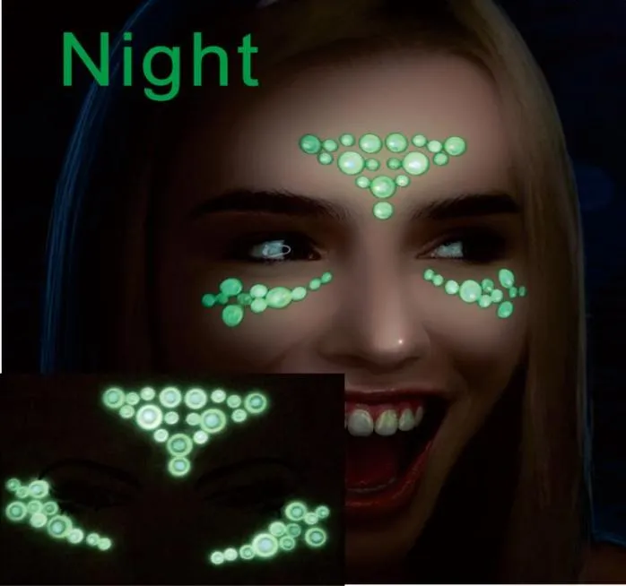 GDF01 1PC GLOW IN DARK LUMINOUS FACE JEWELE GEMS CENTAMER TATTOO NIGHT CLUB FESTICAL PARTY PARTY PARTY GEMS RANESTONE STICKER3049871