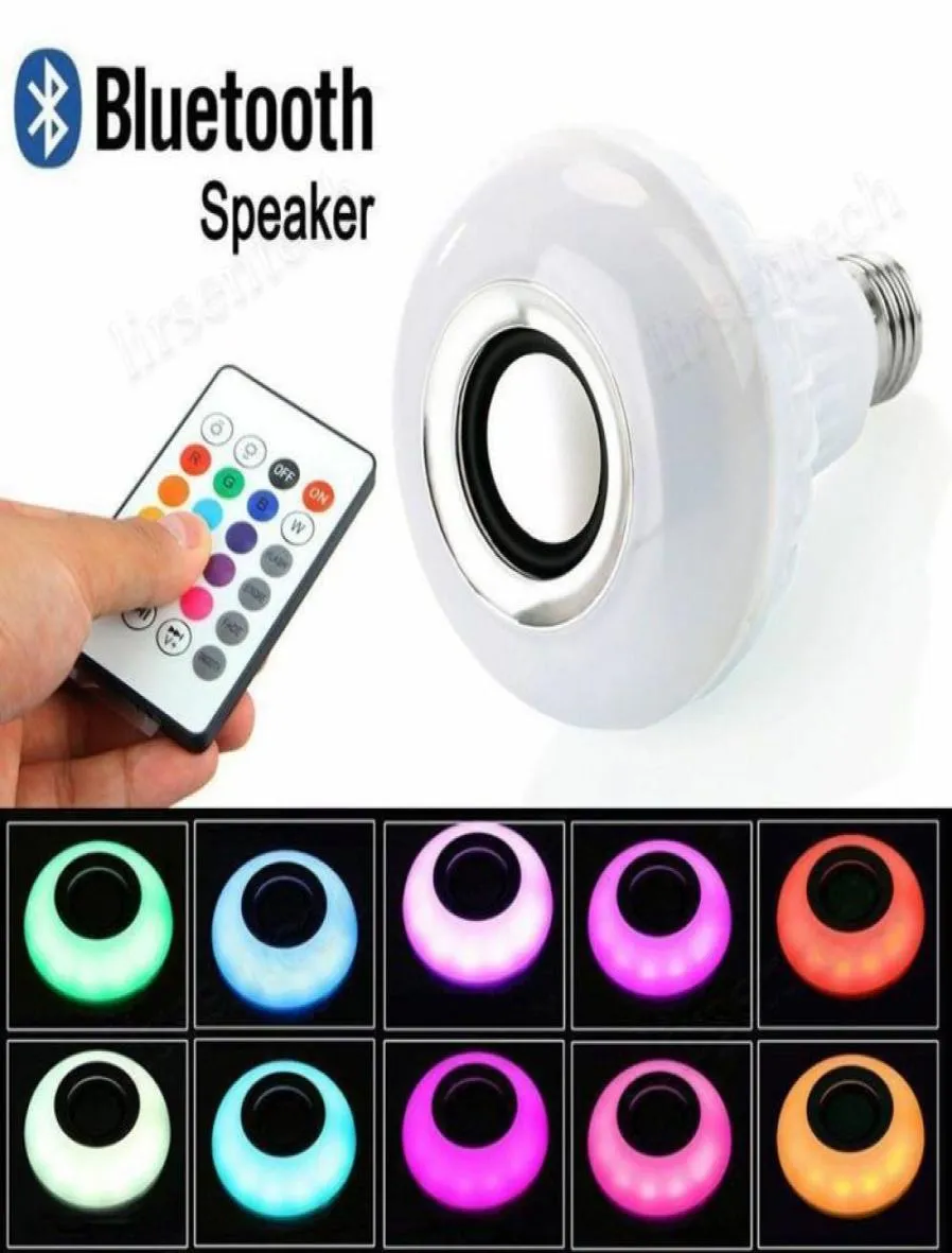 Luz led inteligente sem fio bt alto-falante 12w rgb lâmpada 110v 220v leitor de música áudio com controle remoto8962870