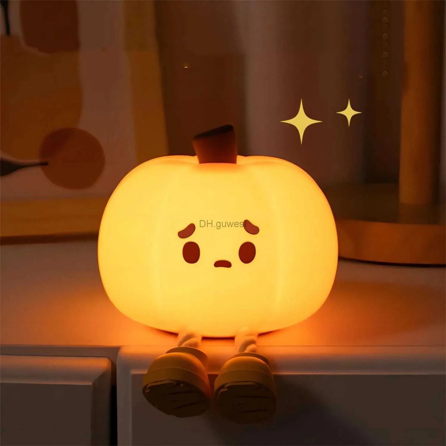 Gece Işıkları Cadılar Bayramı Pumpkin Gece Işıkları Yumuşak Silikon Güvenli Lamba Süslemeleri Zamanlama Dimmable başucu dekor Kids Bebek Cadılar Bayramı Hediyeleri YQ240207