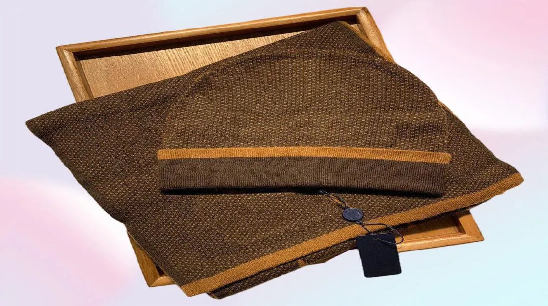 Muts sjaal set voor mannen en vrouwen winter wollen sjaals designer sjaal cap beanie wrap sjaals3381949