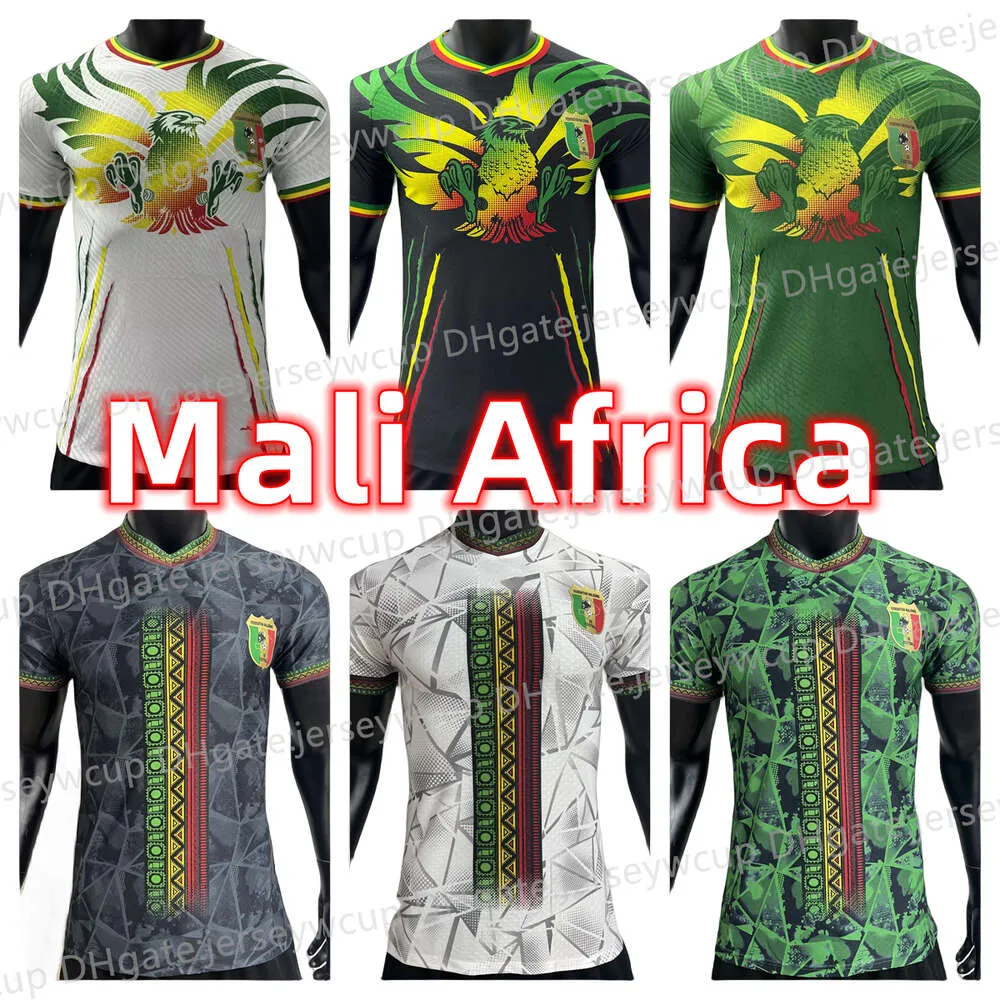 Mali 23 24 Maglie da calcio della Coppa Africa 2023 2024 a casa via Doucoure Samassekou Haidara Camara Traore National Ship Shirt Shirt Shirt Shirt Shirt Uniforms