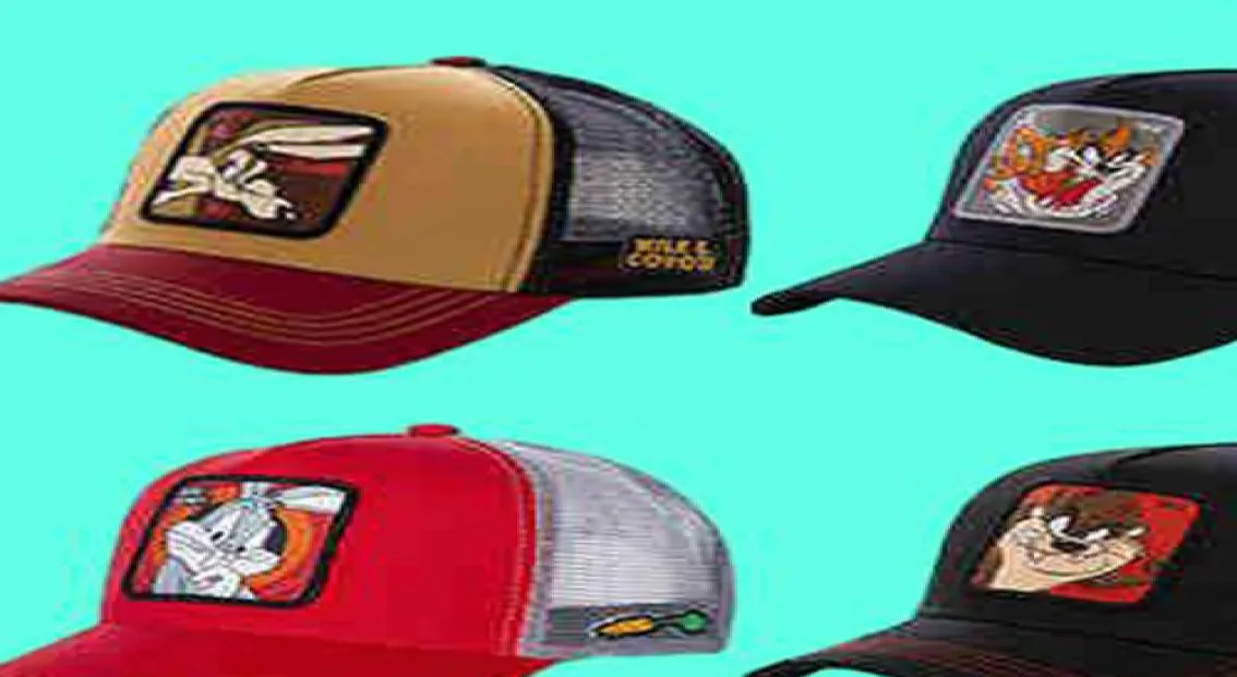 Бейсбольная кепка Daffy Coyote в сетку Snapback Taz Road Bunny, бейсбольная кепка, регулируемая для женщин и мужчин, шляпа с героями мультфильмов в стиле аниме, Capslab Drop7029519