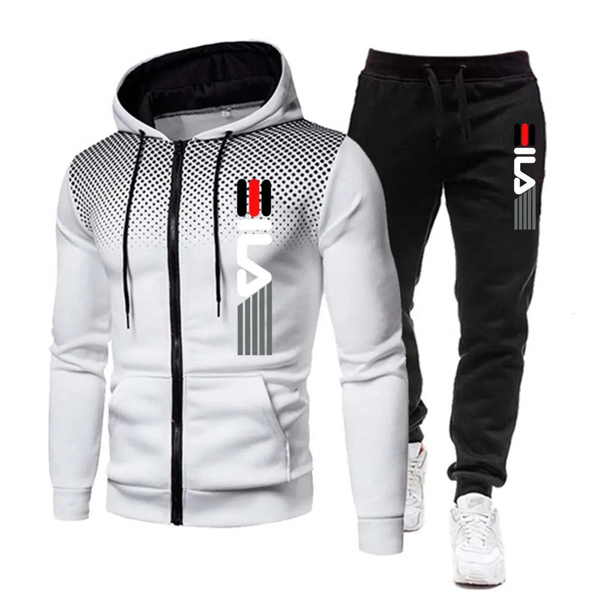 Fashion Tracksuit For Men Hoodie Fitness Gym Clothing Men Running Set Sportswear Jogger MenS Tracksuit Winter Suit Sports 240130