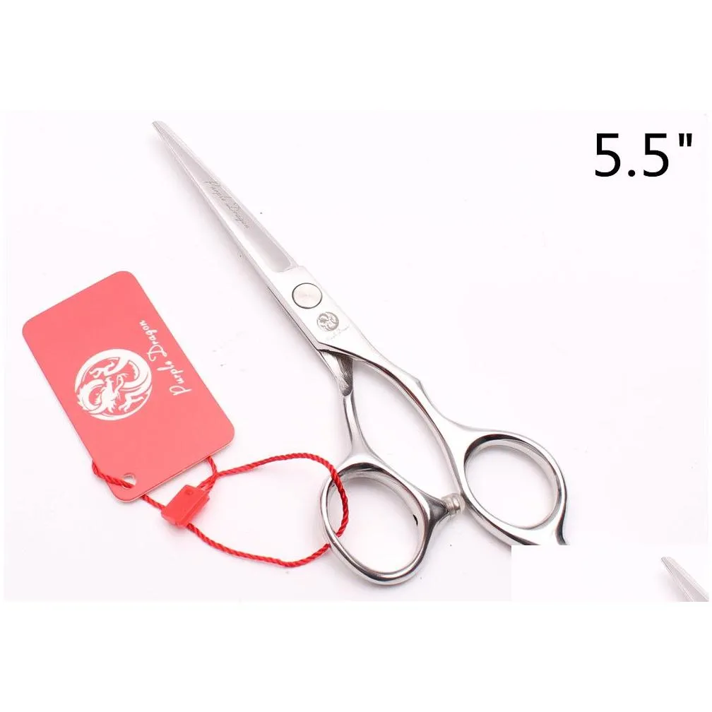 z1006 5 to 8 different size jp 440c purple dragon silver hairdressing shears cutting or thinning scissors human or pets hair style