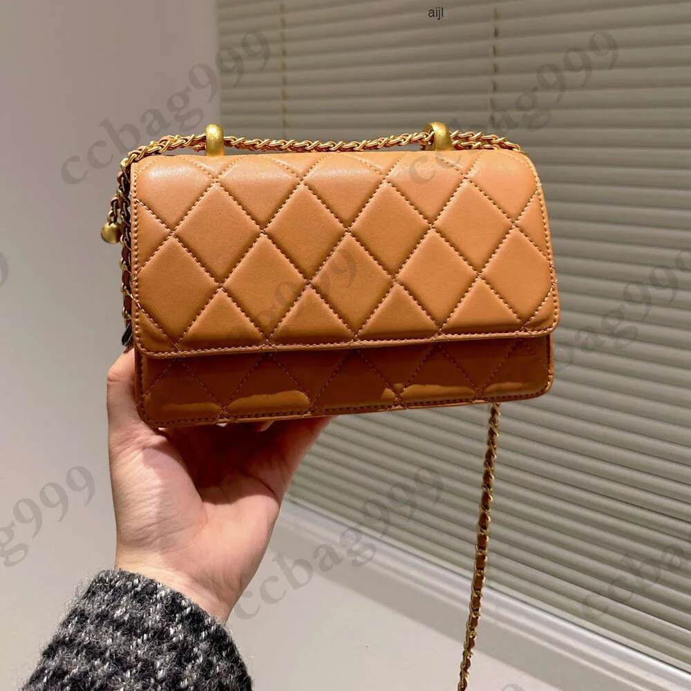 Flap Bag Gold Early Fall Beads Quilted Designer Lambskin Diamond Check Hardware Two Way Ball Crossbody Carteiras Classic Ombro Mini Bolsas Moedas Bolsa 19cm Cc BGA