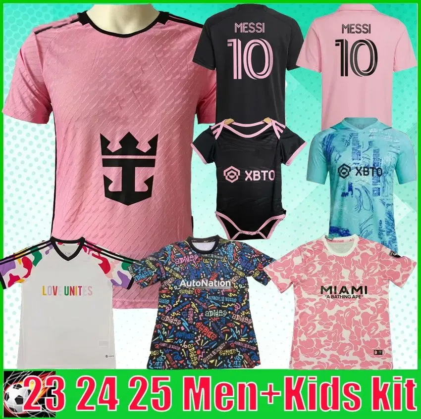 23 24 25 Messis CF Soccer Courseys Martinez Higuain MLS 2023 2024 Campana Yedlin Beckham Men Top Kids Kit Football Shirts Player Provess