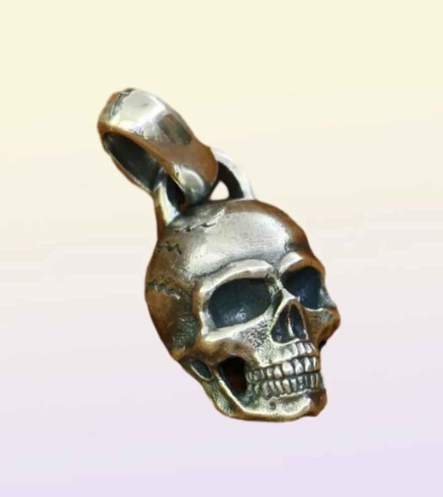 Liningion 925 Sterling Silver Desigure Skull Pendant Mens Biker Rock Punk Pendant Ta181 jp71068973270354