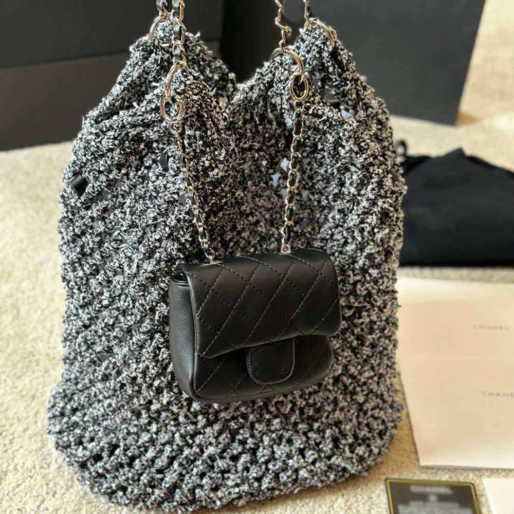 Luxe Designer CC Tweed Crossbody Tas Parijs Klassiek Diamantrooster Dames Schoudertas Frans merk Dame Winkelen Topkwaliteit 2 in 1 Emmer met grote capaciteit