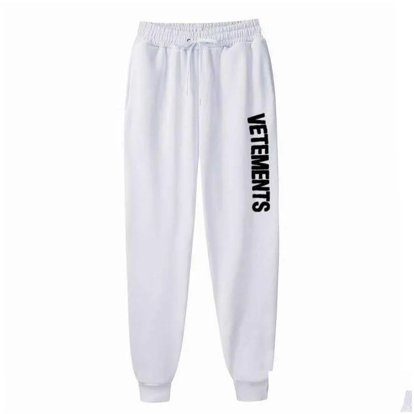 mens sweatpants vetements print joggers lounge pants pockets outdoor hiking running trousers streetwear sweatpants y0811