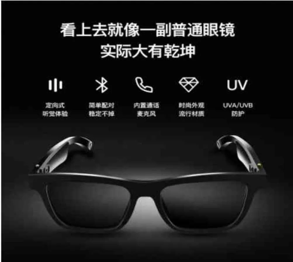 新しいスマートグラスE10サングラスブラックテクノロジーは音楽を聴くことができますBluetooth O Glasses H22041143013668167806
