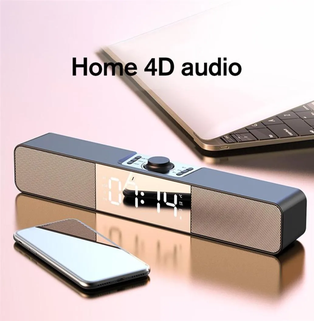 Alarm clock bluetooth speaker computer o loud volume subwoofer dual speakers can be inserted U disk in stock250b4709458