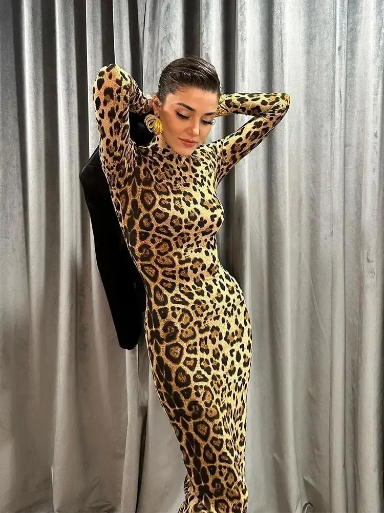 fitted lace wedding dress Nellie Maxi Dress Leopard main image 0