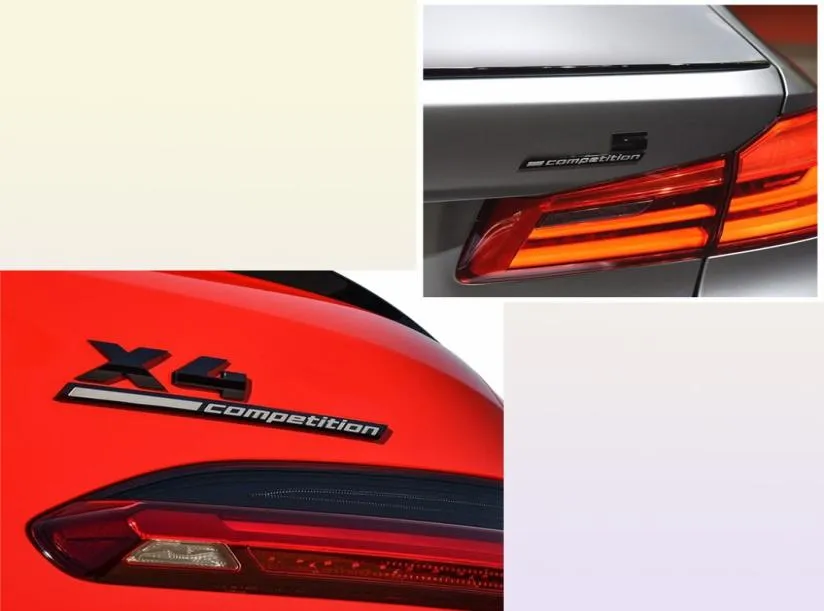 Glänzend schwarzes COMPETITION Bar-Emblem mit Unterstreichung für BMW Thunder Edition M1 M2 M3 M4 M5 M6 M7 M8 X3M X4M X5M X6M Kofferraumaufkleber8463964