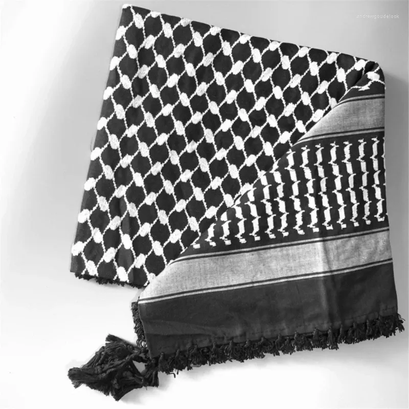 Scarves Adult Arab Dustproof Scarf With Jacquard Pattern Square Keffiyeh Headscarf