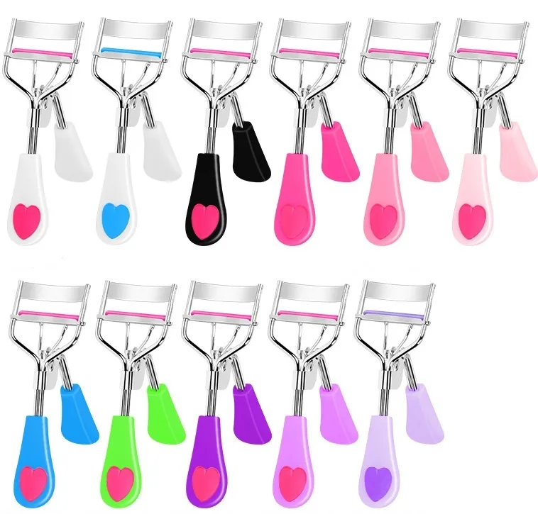 Eyelash Curler with comb Love Heart Shape 1PC Eye Lash Curling Applicator Cosmetic Makeup Tool