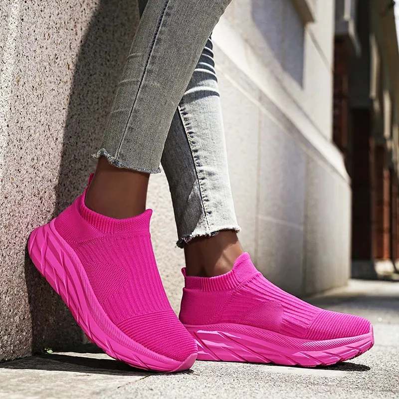 Дизайнерские женские туфли-носки Tenis Feminino, фланелевые носки, кроссовки, весна-осень, на платформе, Zapatillas Mujer Basket Femme 240124