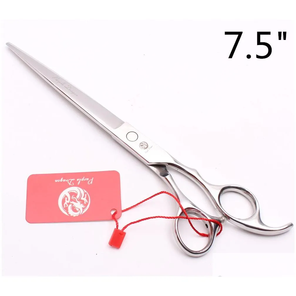 z1006 5 to 8 different size jp 440c purple dragon silver hairdressing shears cutting or thinning scissors human or pets hair style