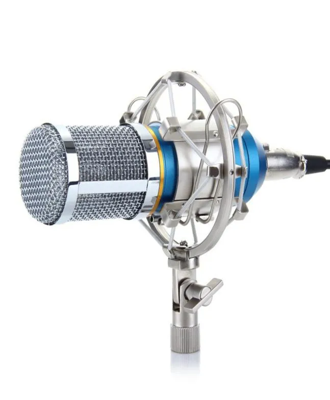 Professional 3.5mm o Cable Sponge Microphone BM800 Condenser Microphone Studio Sound Recording Broadcasting with Shock Mount7454020