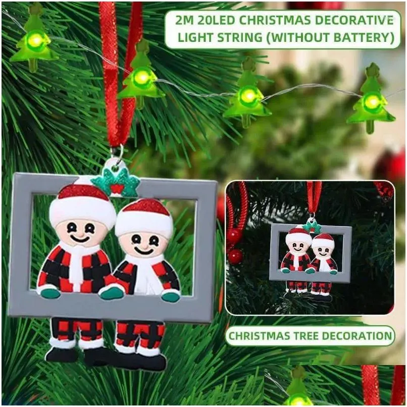 Kerstversiering Cadeau-ideeën Boomhangers Decoratie Koperdraad Lantaarn Kerstmanhanger Energiezuinig Schattig Drop Delivery Home G Otn9T