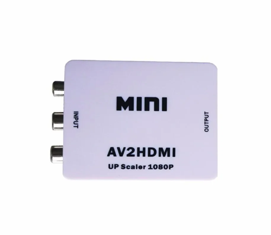 Доставка Mini AV в конвертер RCA Композитное видео или сигналы в сигналы Конвертер AV2HDMI для TVMonitor8312712