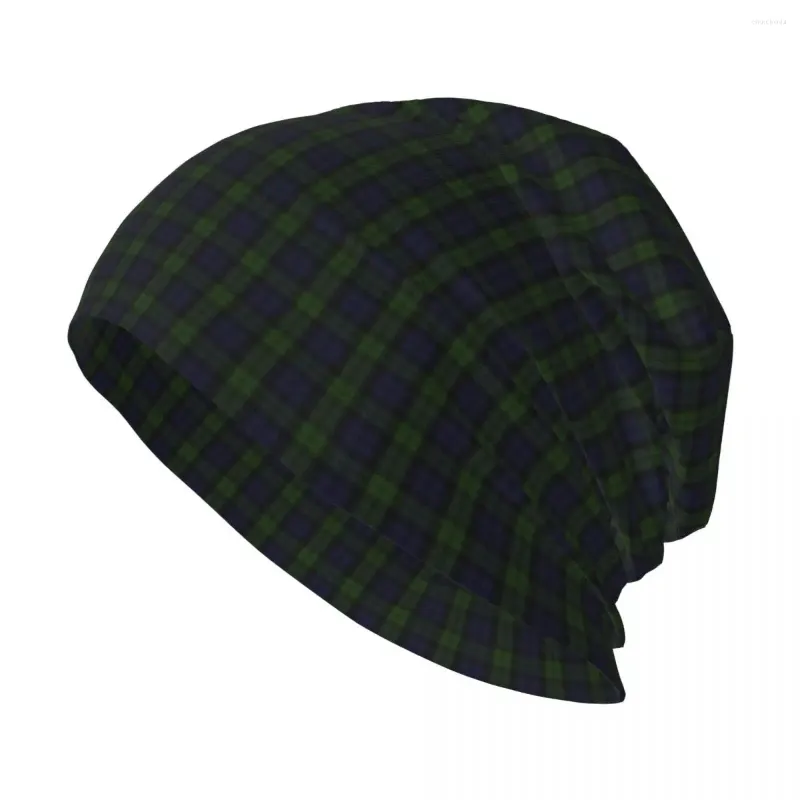 Baskar Blackwatch Tartan Knit Hat Ball Cap Hatts Baseball Trucker Men Women's