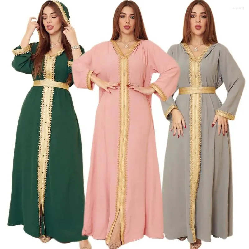 Etniska kläder marockanska djellaba abaya huva eid party kvinnor muslimska långa maxi klänning kalkon arab kaftan islam dubai saudi klänning jalabiya