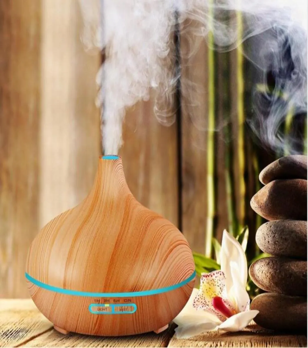 Umidificatore d'aria Diffusore di oli essenziali Lampada aromatica Aromaterapia Diffusore di aromi elettrico Creatore di foschia per la casaLegno1382019