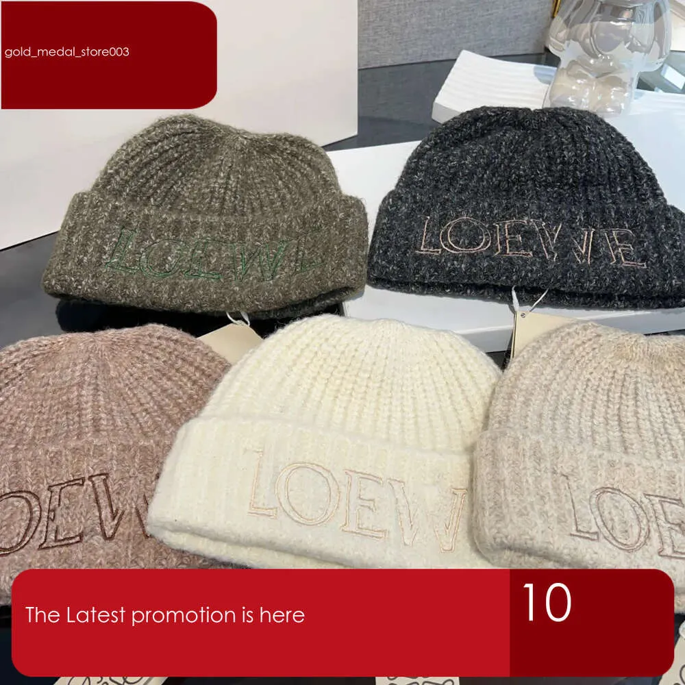Designer hoed mode wol gebreide muts voor vrouwen Designer Loewe Beanie Cap winter kasjmier geweven warme muts voor mannen verjaardagscadeau 796