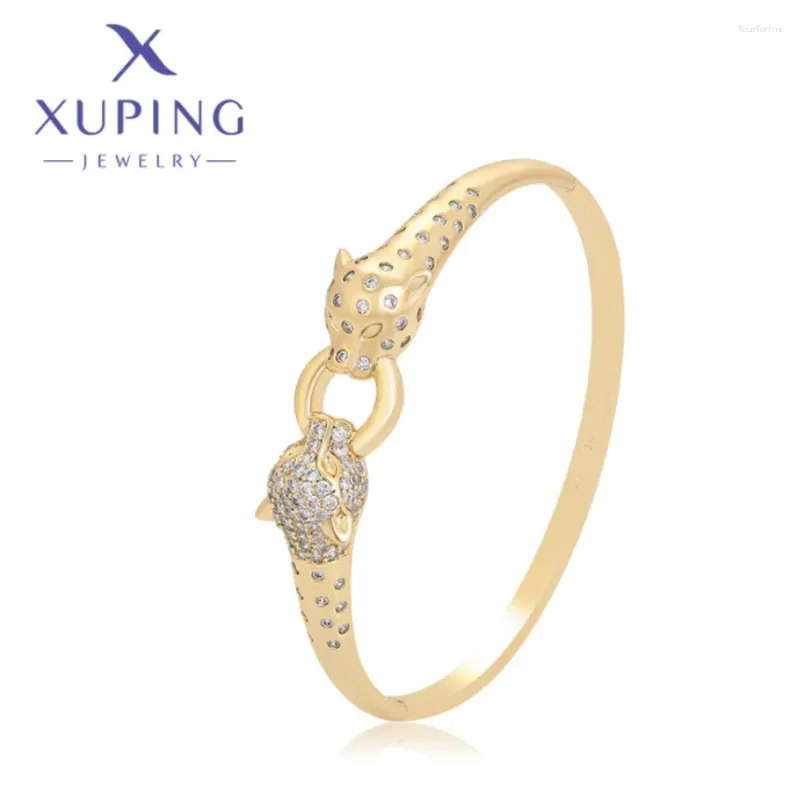 Bangle Xuping Jewelry Arrival Trendy Exquisite Fashion Punk Light Gold Color For Women Birthday Party Gifts X000721928