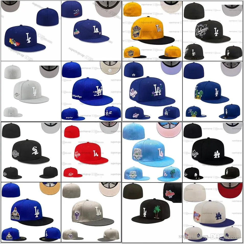 2024 Men's Baseball Full Closed Caps SD Letter Ed Brown Color Bone New Chicago Southside Patched 60 Mix Colors Sport Fitted Hats World Series Tiger Navy Fe7-02