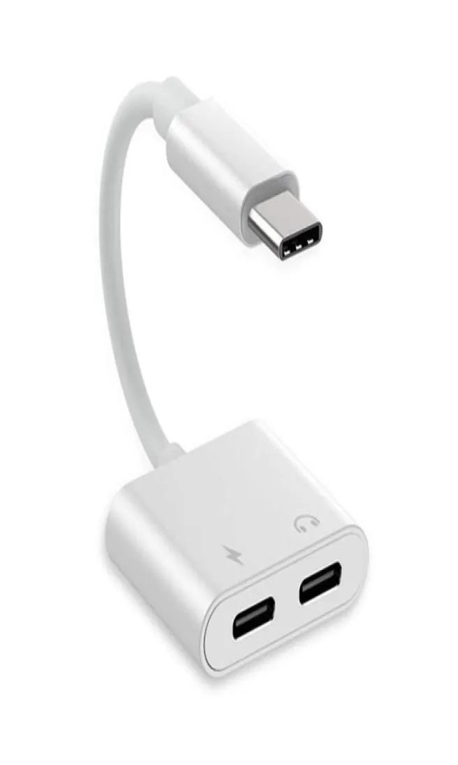 Адаптер USB C 2 в 1 и разветвитель зарядного устройства 3A Быстрая зарядка и ЦАП HIFI музыка 1 штекер типа C на 2 гнезда типа C для Pixel HuaWei7774961