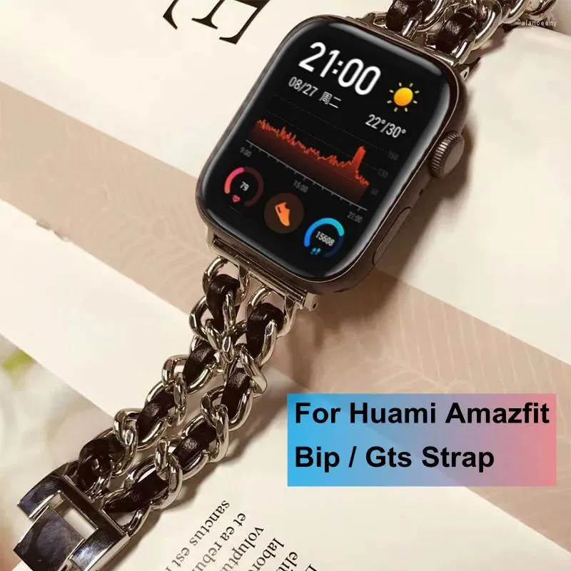 Ремешки для часов, ремешок из нержавеющей стали 20 мм для браслета Amazfit GTS GTR 42 мм Huami Bip Lite S U 2