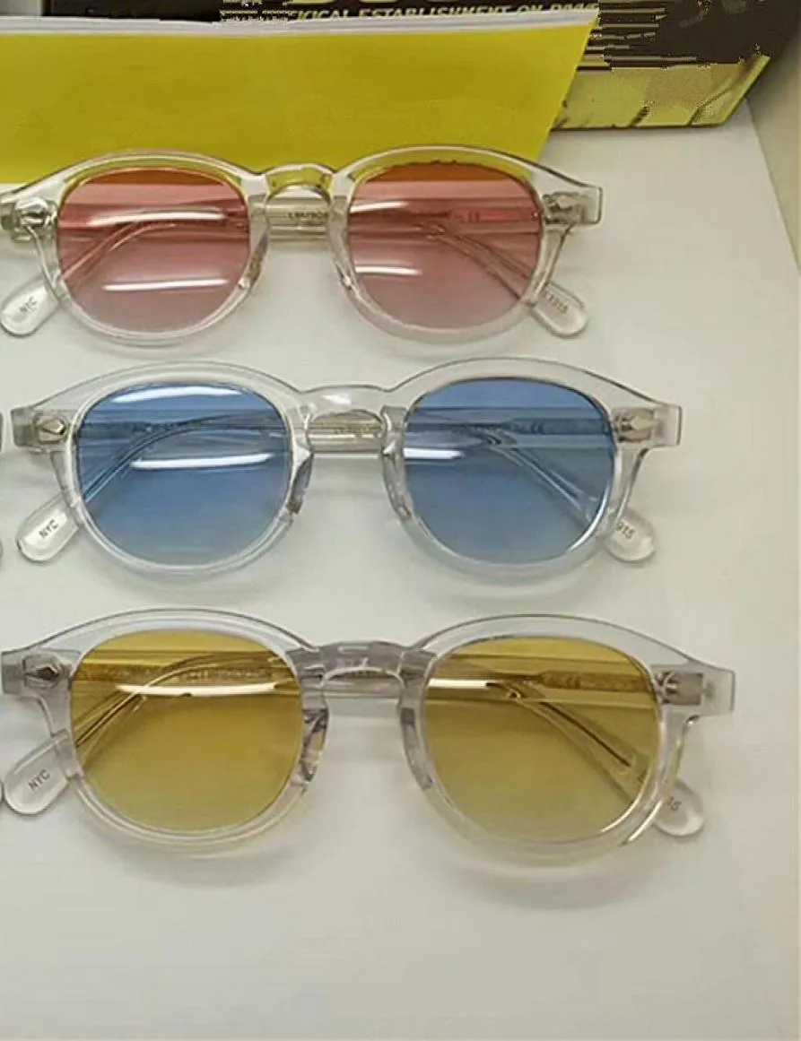 Nyaste Johnny Depp Crystalrim Gradient Solglasögon HD UV400 Lens Beach Holiday Glasses L M S Size Fullset Case OEM OUTLET1177127
