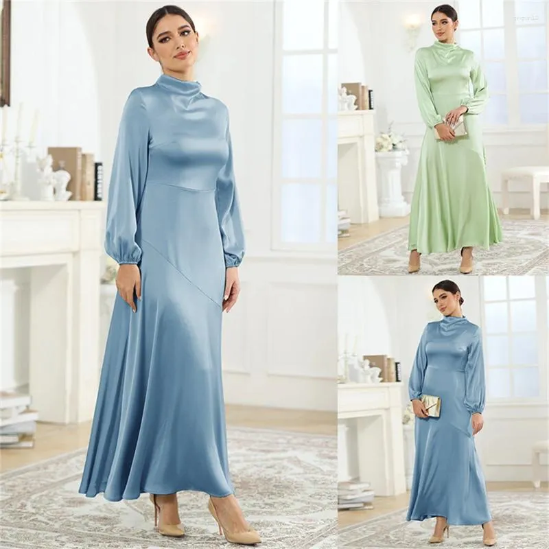 Vêtements ethniques Femmes musulmanes Robe tache Abaya Maroc Caftan Dubaï Big Swing A-ligne Maxi Robes Kaftan Solide Robes longues 2024