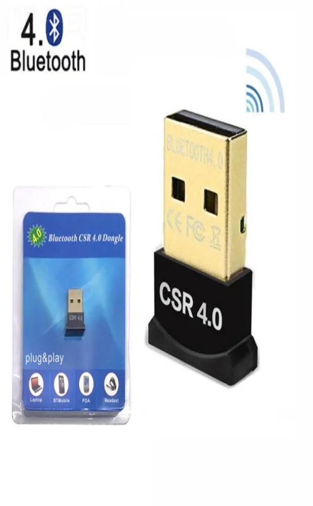 Csr 40 adaptadores bluetooth usb dongle receptor pc computador portátil áudio transceptor sem fio suporte multi devices4064845