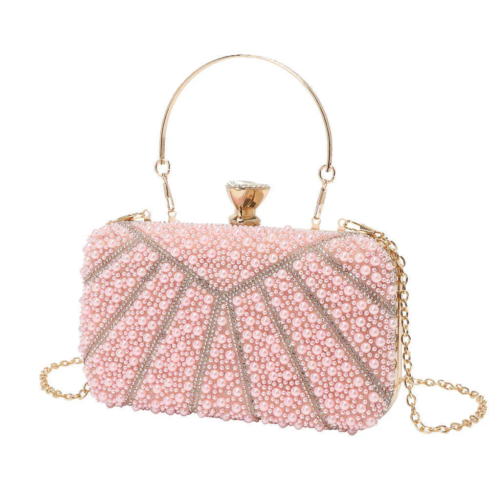 Nouveau sac de dîner pour femmes ensemble de perles scintillantes sac à main de Banquet en diamant sac à chaîne exquis spécialement conçu 240207