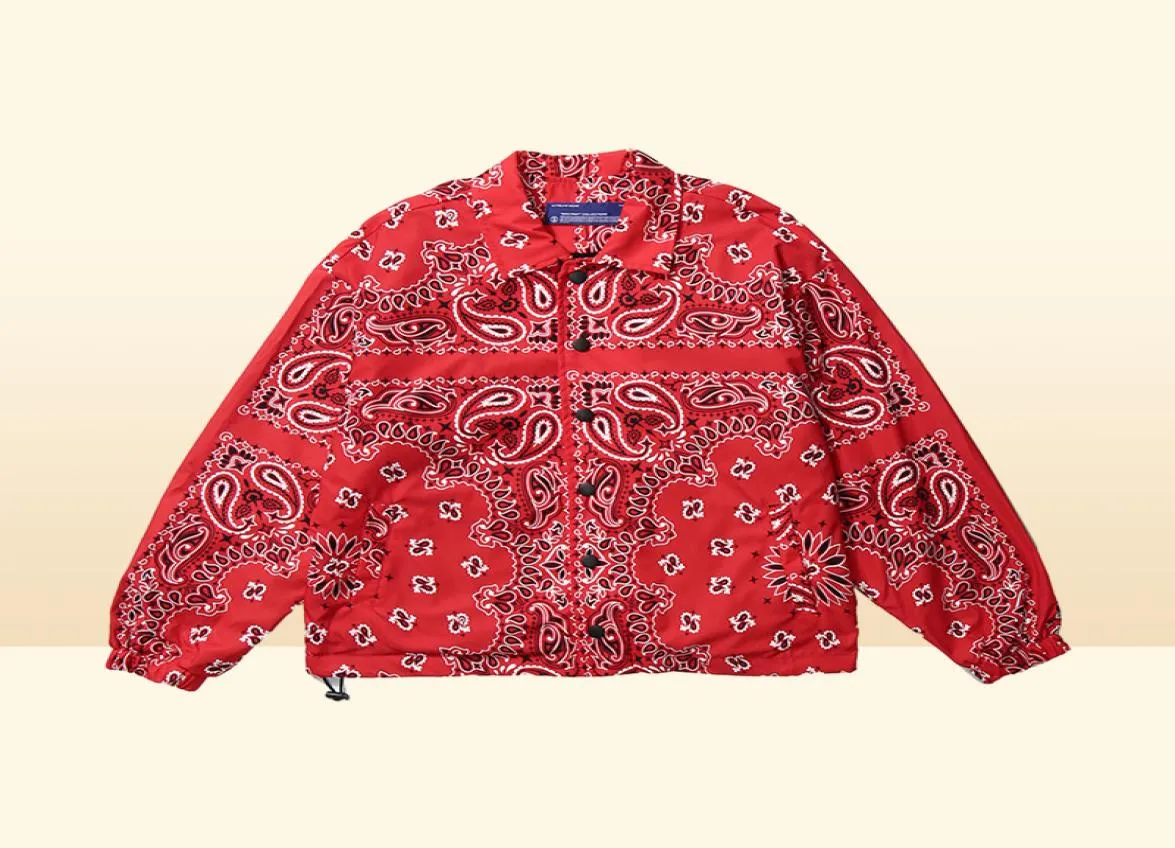 Mens Wear Hip Hop Bandana Paisley Pattern Bomber Jackets Windbreaker Harajuku Streetwear 2020 Autumn Casual Coats Tops Clothing LJ6604200