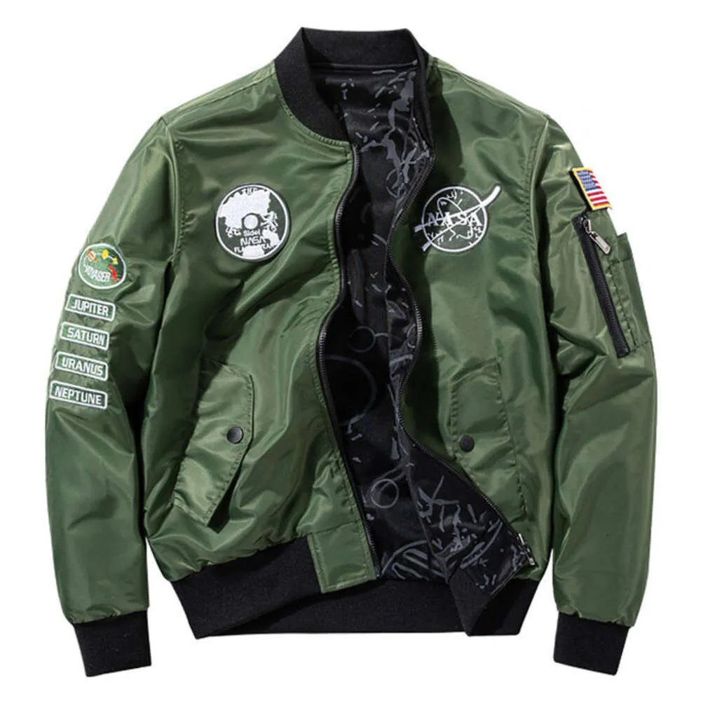 Air Force No.1 Pilot veste hommes 2024 hommes double face col debout simple jersey chemise de baseball hommes à la mode hommes style américain